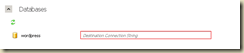 Database connection string configuration
