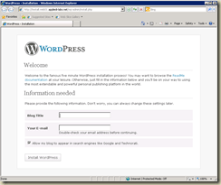 Live WordPress site deployed and running