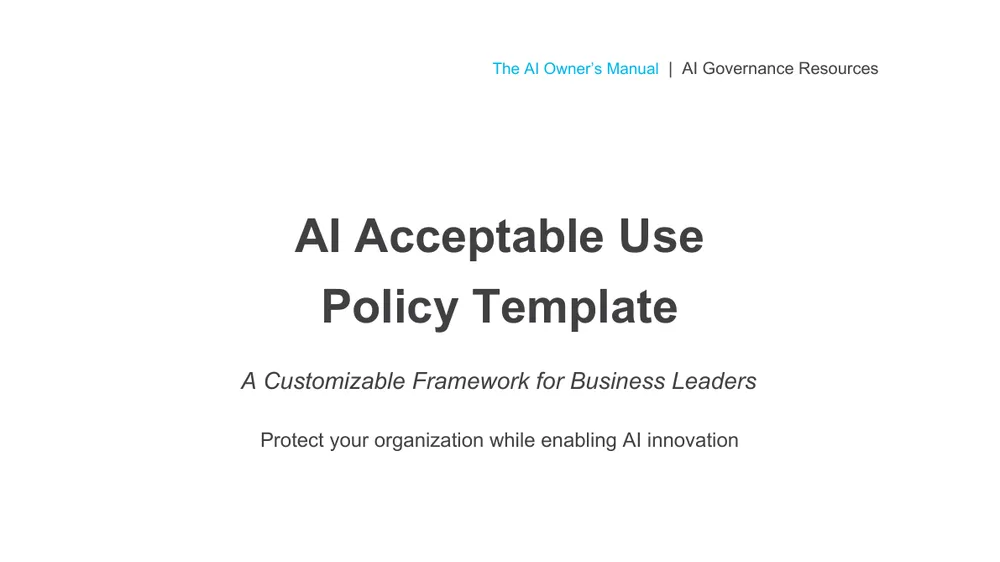 Preview of AI Acceptable Use Policy Template