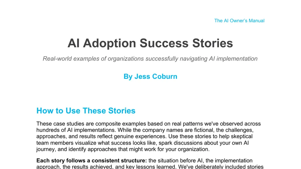 Preview of AI Adoption Success Stories