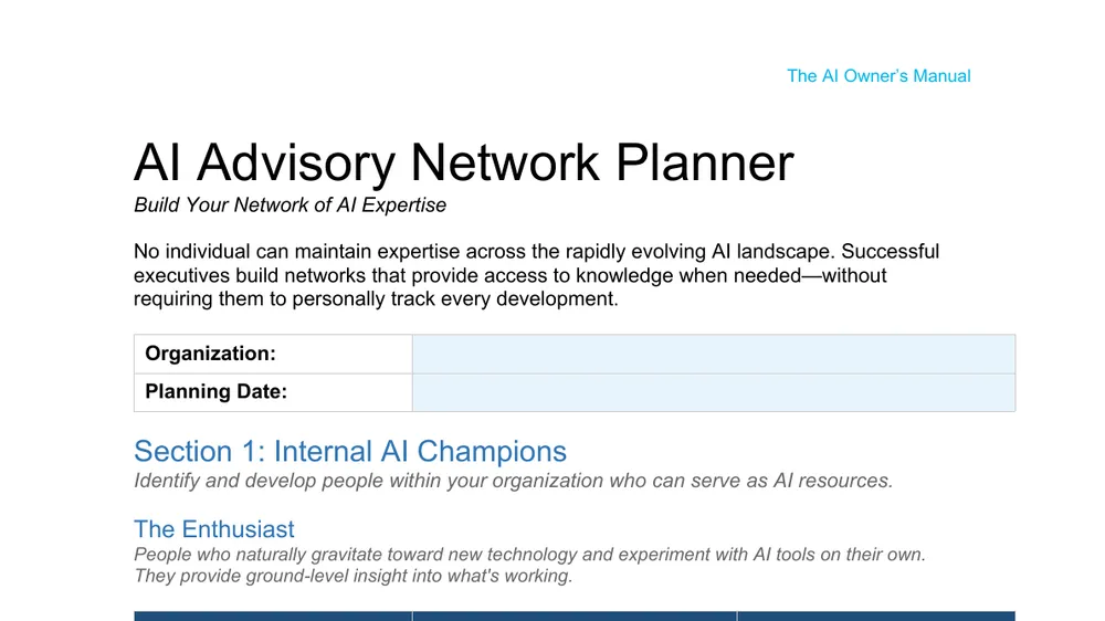 Preview of AI Advisory Network Planner