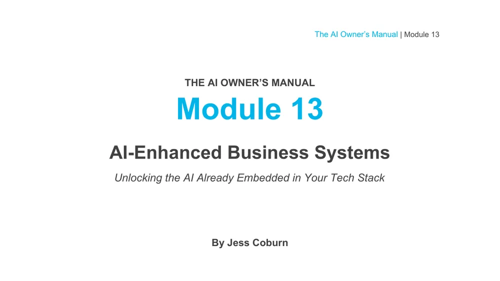 Preview of AI Enhanced Business Systems
