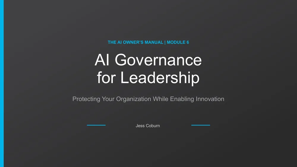 Preview of AI Governance Board Presentation