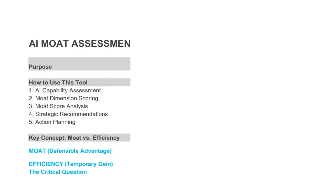 Preview of AI Moat Assessment Framework