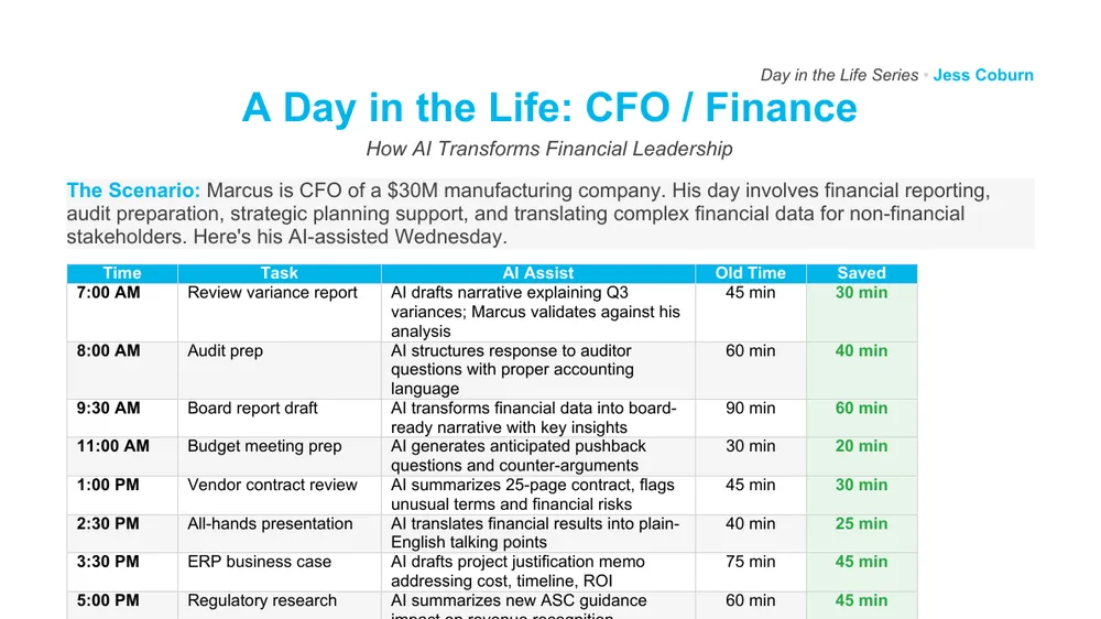 Preview of Day in the Life CFO