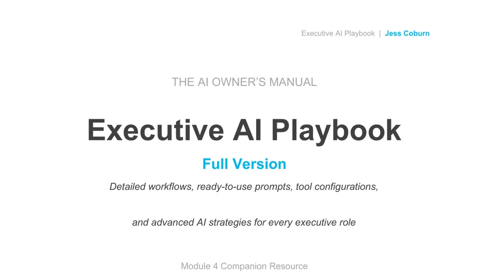 Preview of Executive AI Playbook Full Version