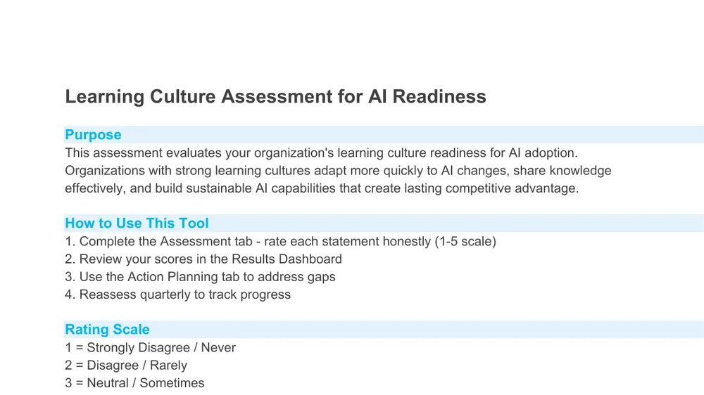 Preview of Learning Culture Assessment